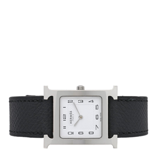Stainless Steel Epsom 26mm Heure H Hour Quartz Watch Noir