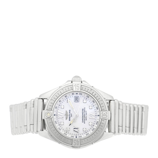 Stainless Steel Diamond Mother of Pearl 32mm Lady Cockpit Quartz Watch A71365