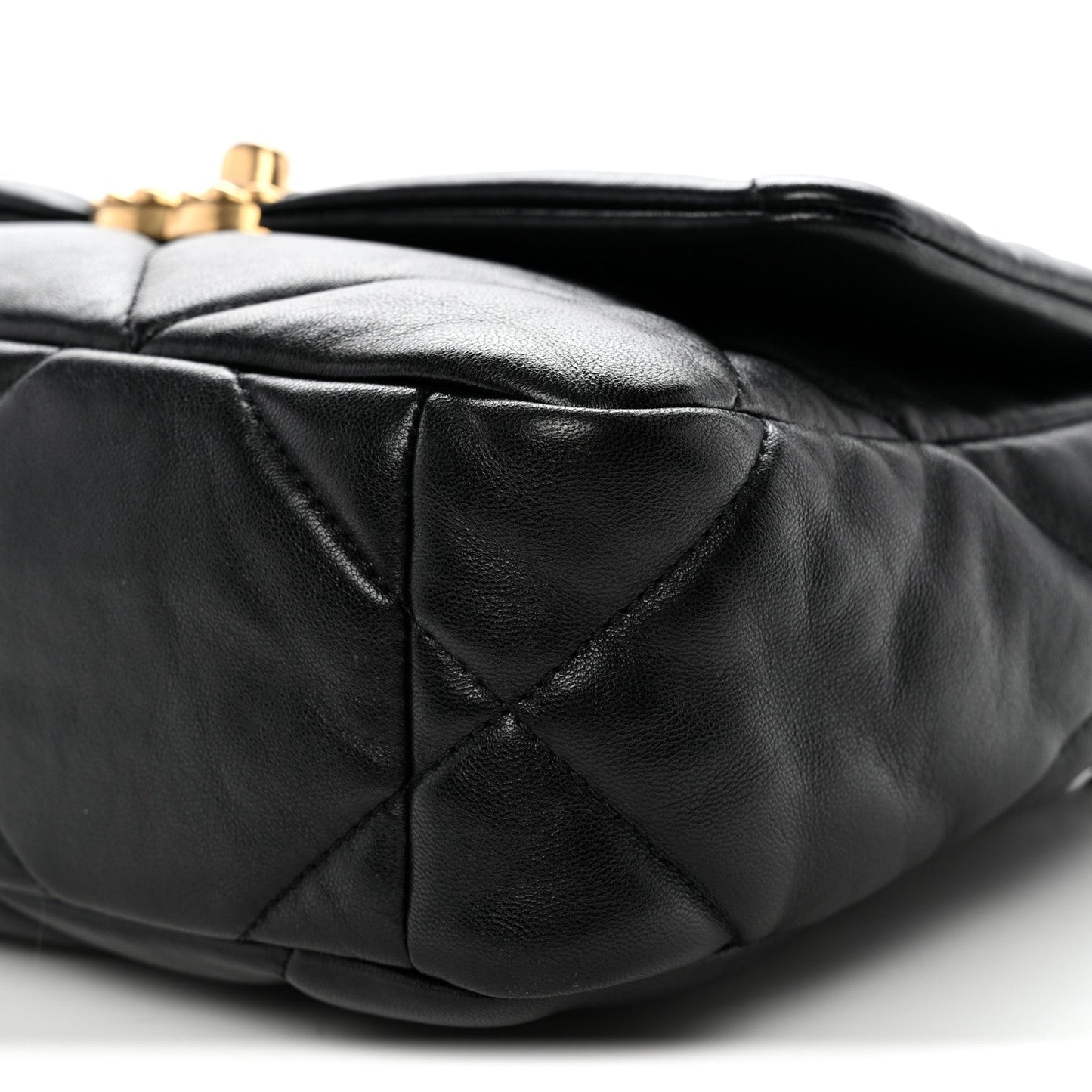 Lambskin Quilted Medium Chanel 19 Flap Black