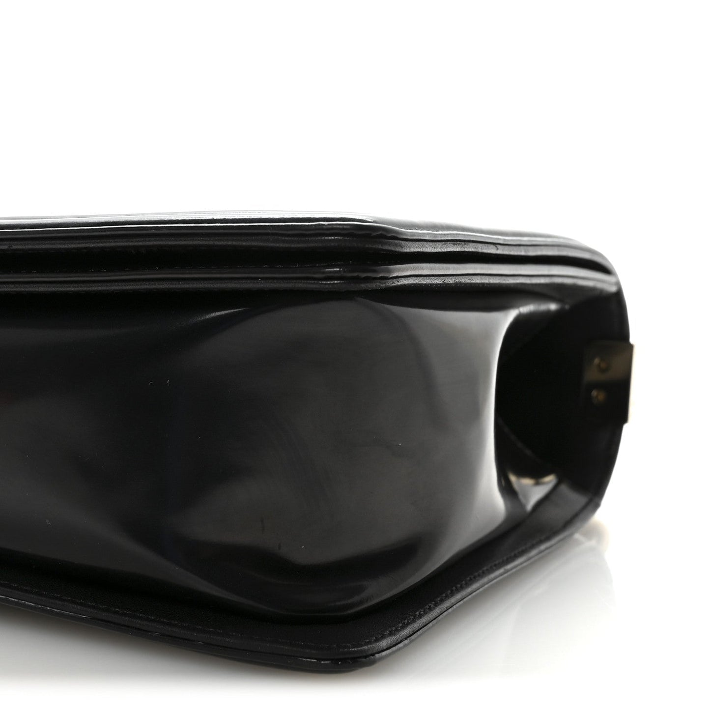 Iridescent Glazed Calfskin Quilted New Medium Boy Flap Black