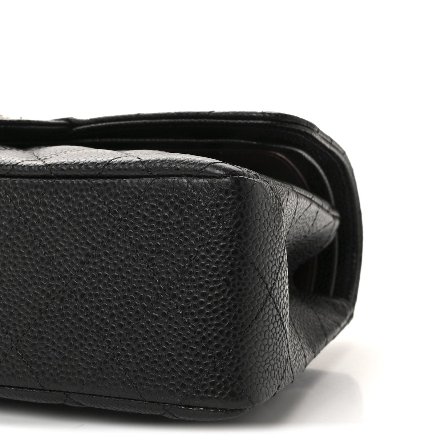 Caviar Quilted Small Double Flap Black