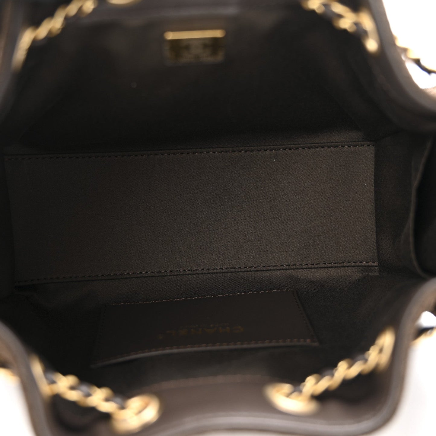 Suede Quilted Mini Chanel 25 Handbag Dark Brown