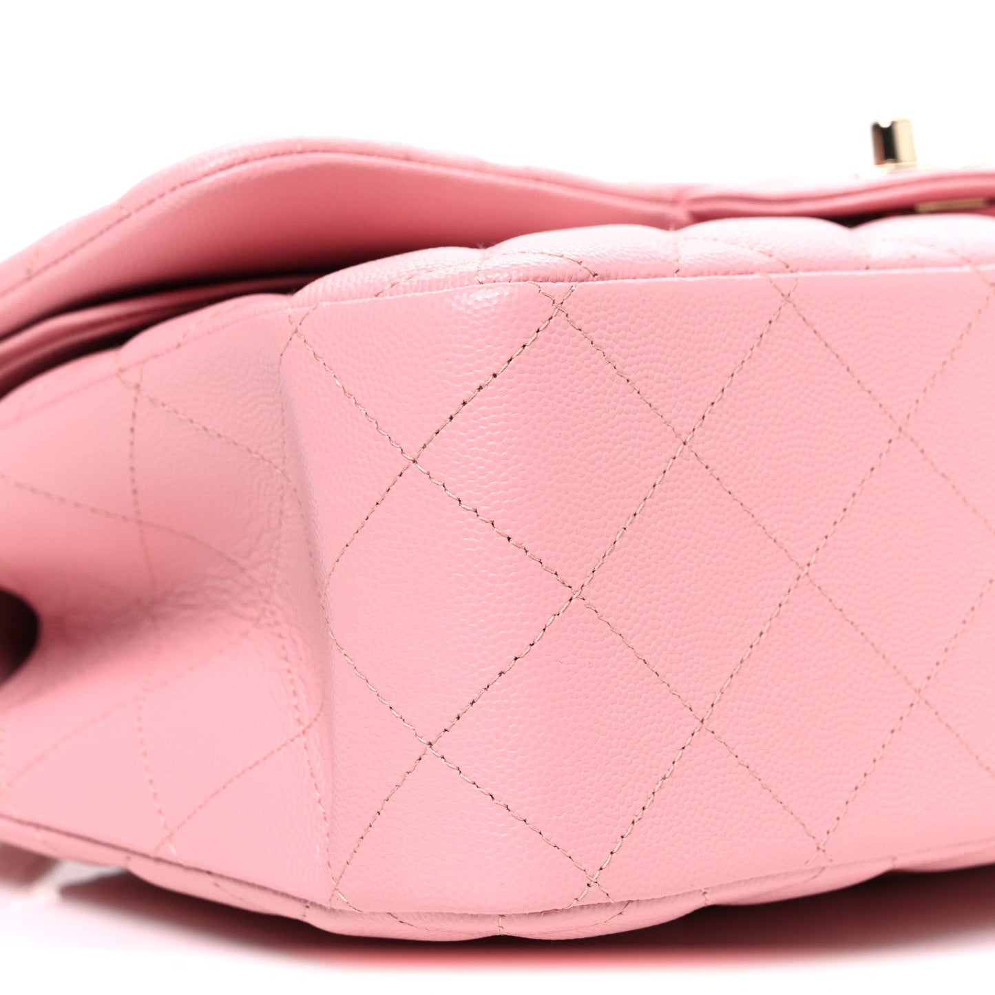 Caviar Quilted Jumbo Double Flap Pink