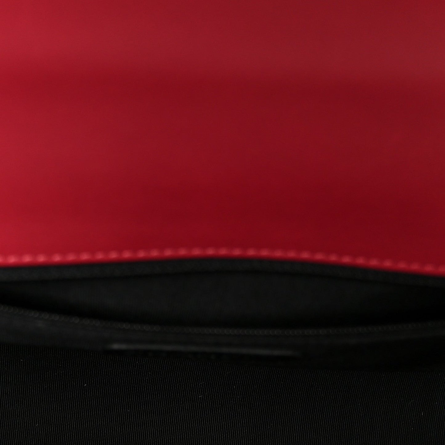 Calfskin Chevron Quilted Large Chain Boy Flap Red