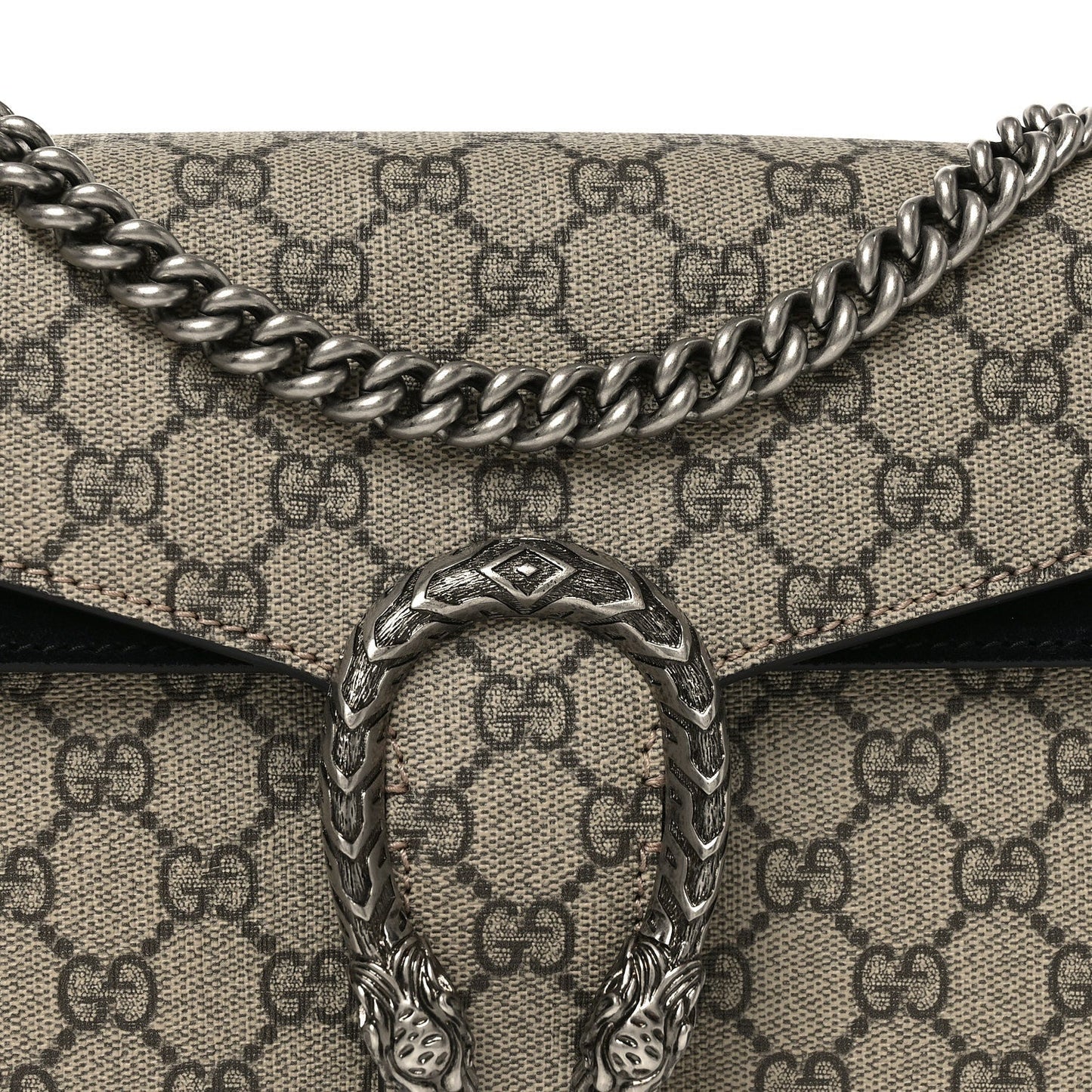 GG Supreme Monogram Small Dionysus Shoulder Bag Black