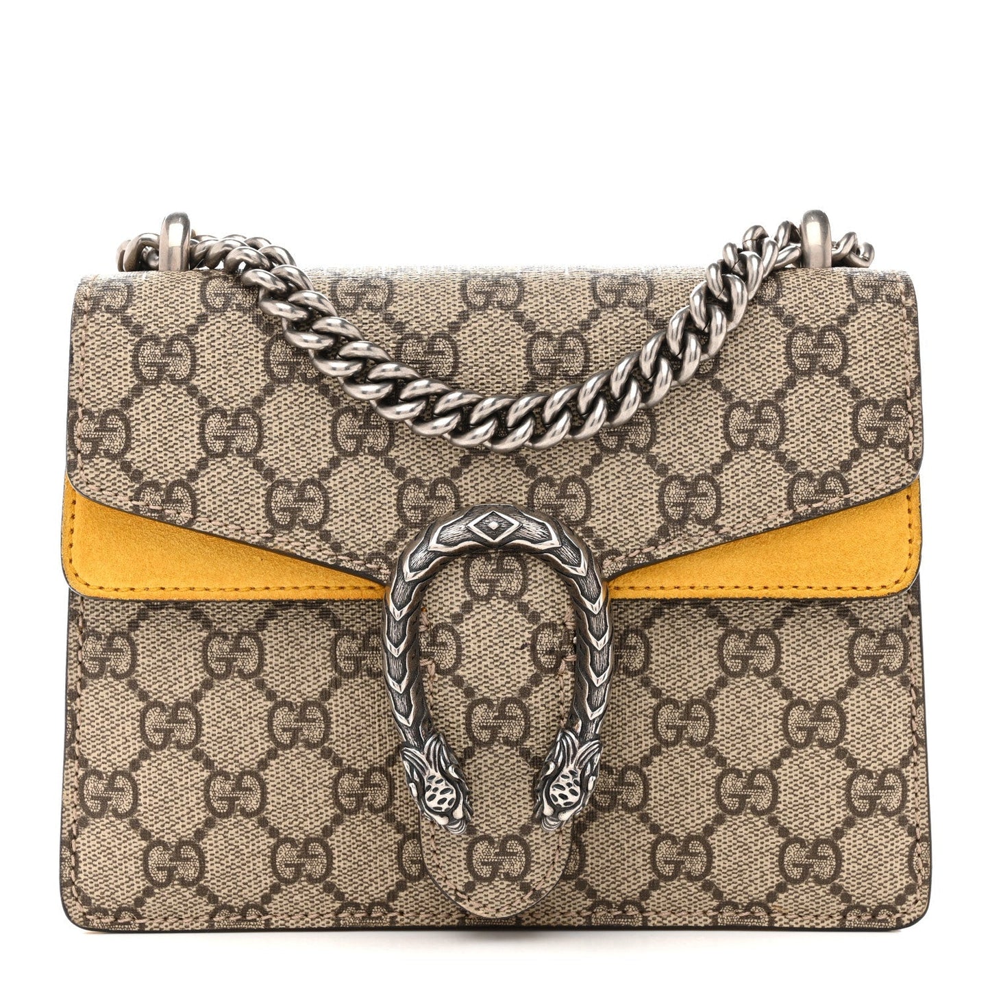 GG Supreme Monogram Mini Dionysus Shoulder Bag Yellow