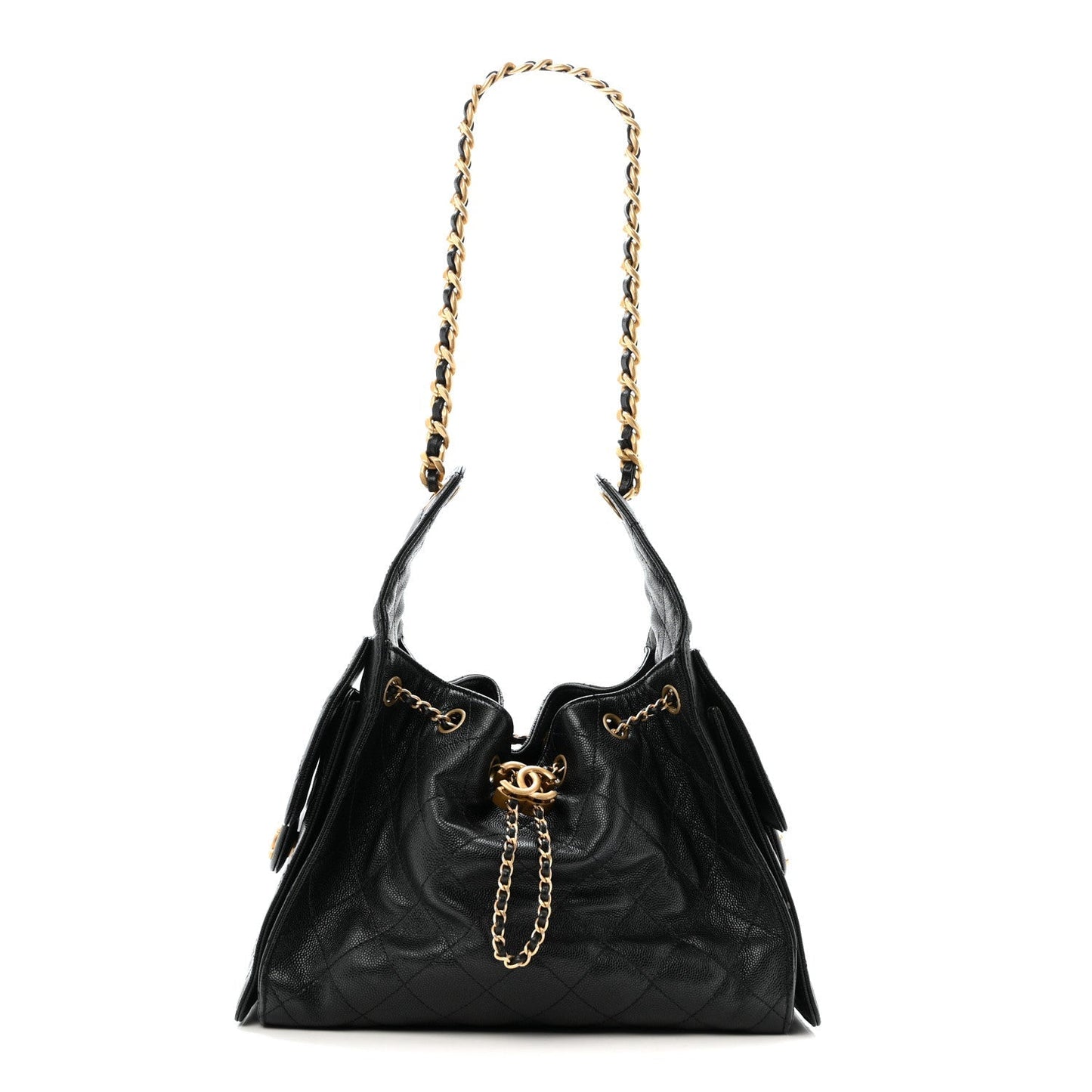 Caviar Quilted Small Chanel 25 Handbag Black