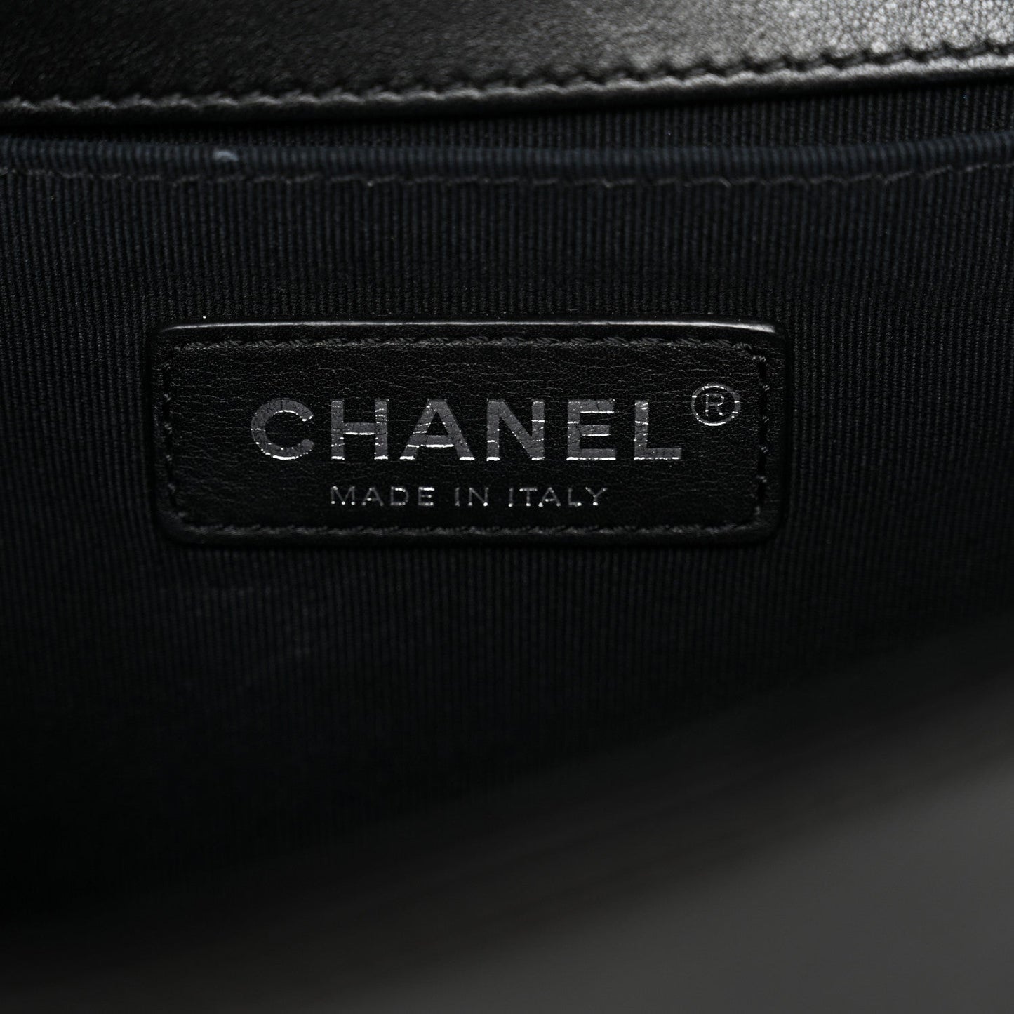Lambskin Quilted Medium Boy Flap Black