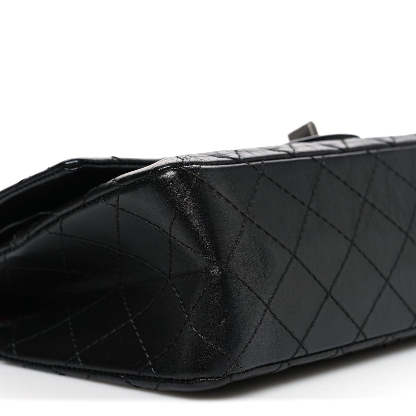 Aged Calfskin Quilted 2.55 Reissue 225 Flap Black