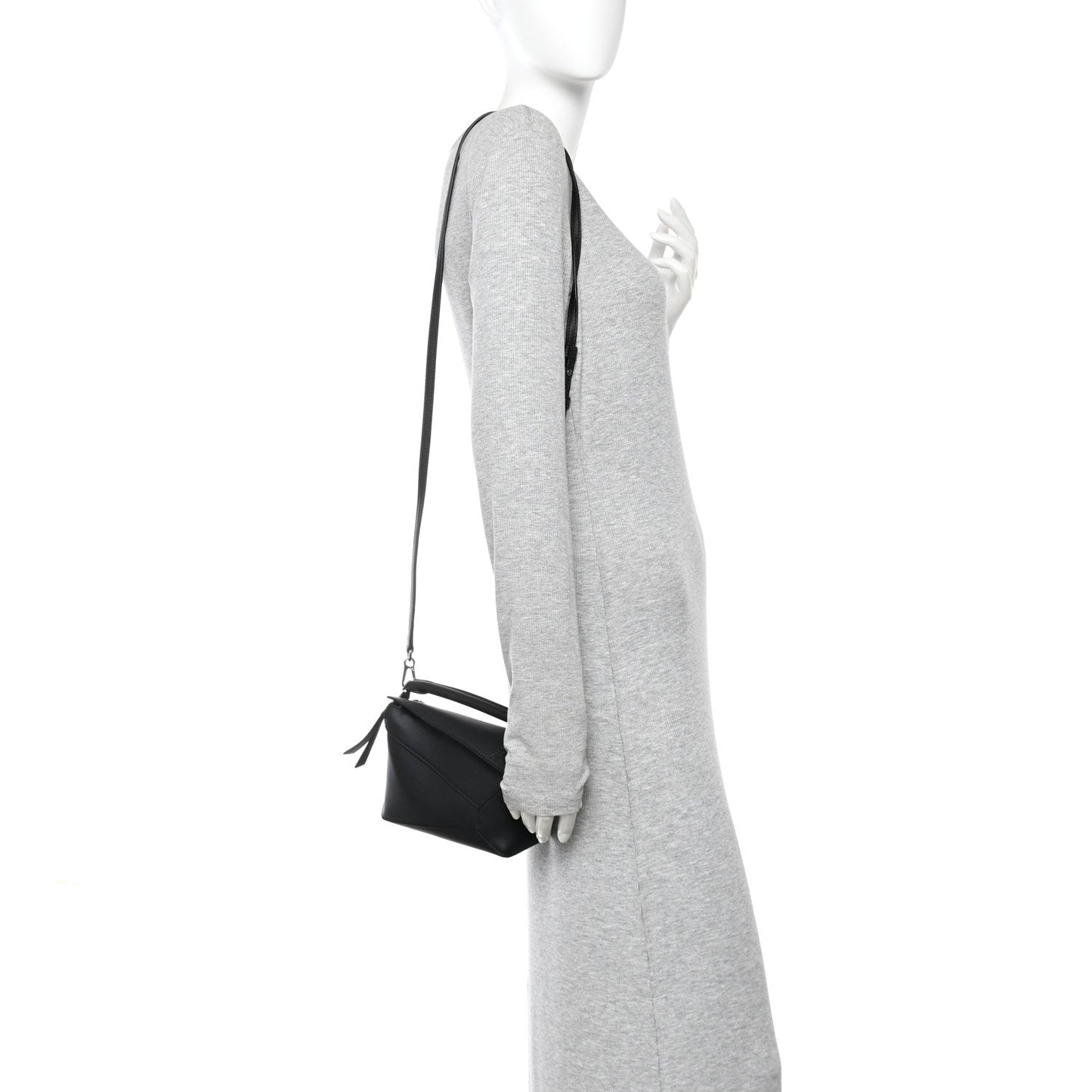 Calfskin Mini Puzzle Bag Black