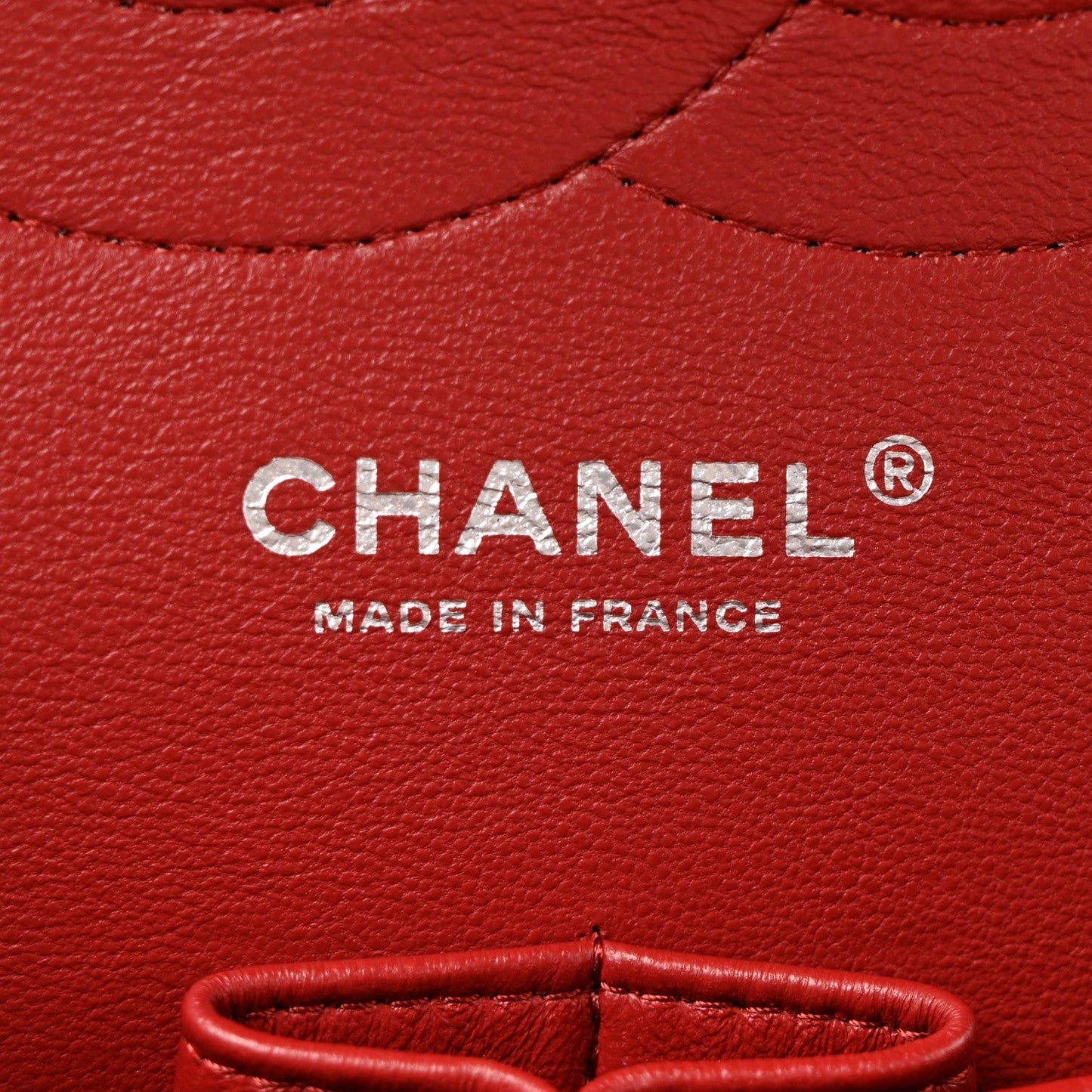 Caviar Quilted Jumbo Double Flap Dark Red