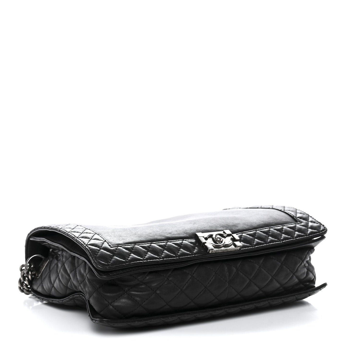 Calfskin Large Boy Reverso Flap Black