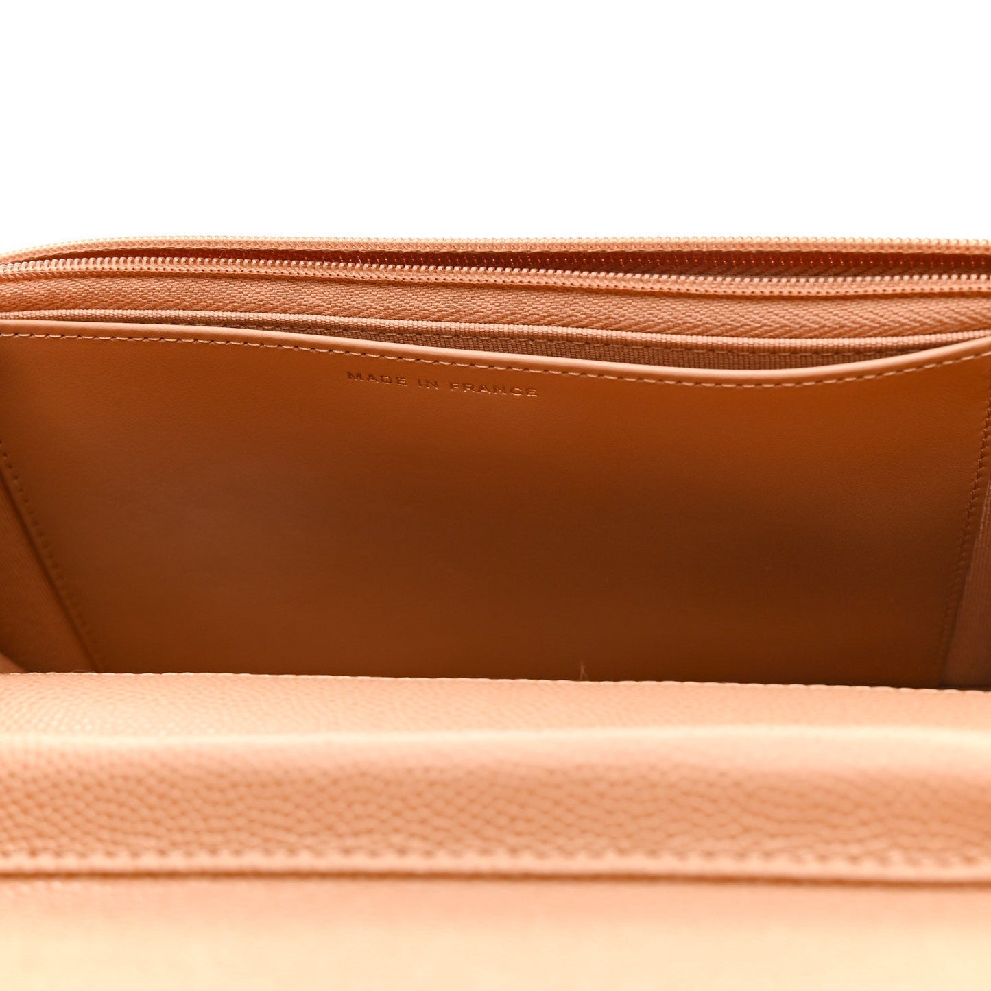 Caviar Quilted Wallet on Chain WOC Dark Beige