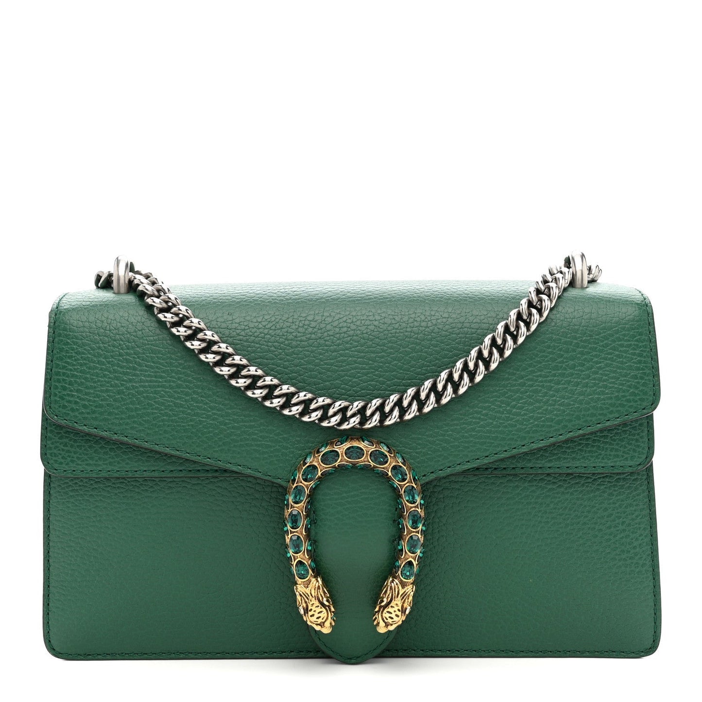 Dollar Calfskin Crystal Small Dionysus Shoulder Bag Emerald