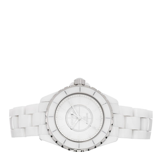 Stainless Steel Ceramic 38mm J12 Phantom Automatic Watch White