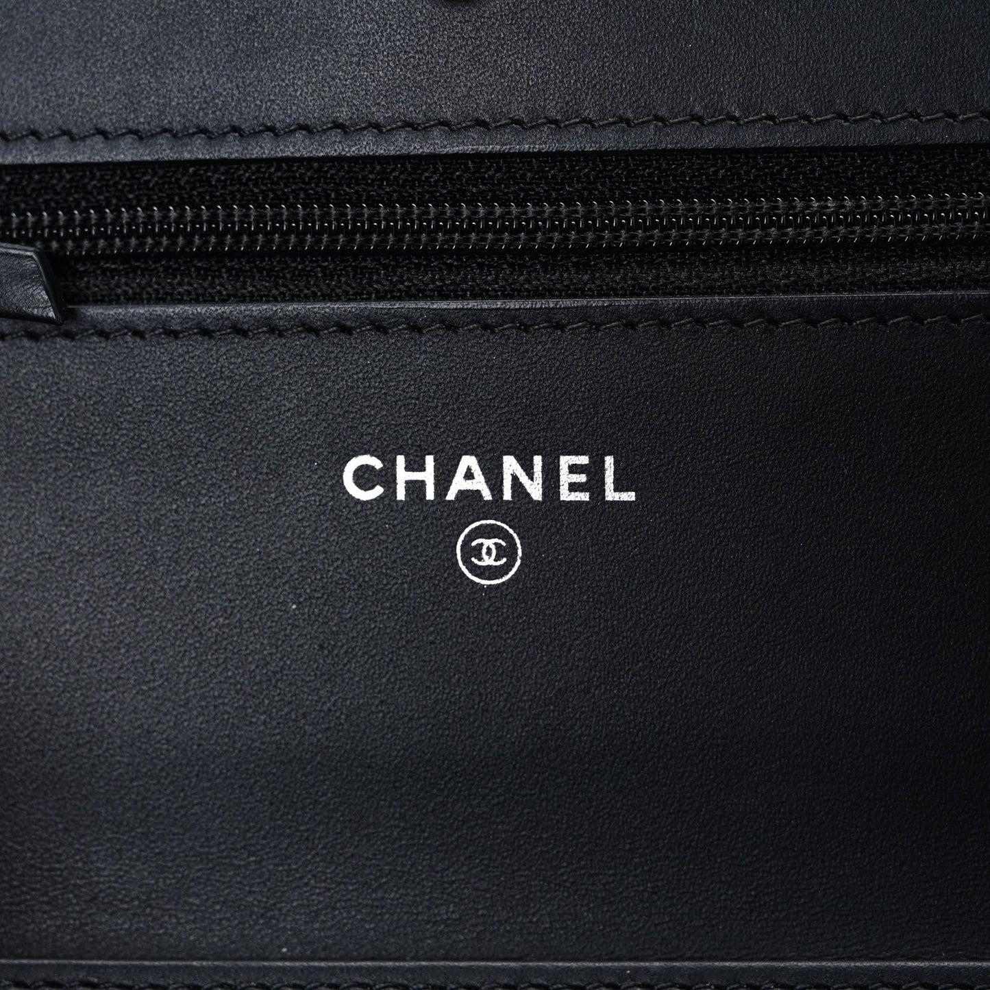 Aged Calfskin Quilted Lucky Charms 2.55 Reissue Wallet On Chain WOC Black
