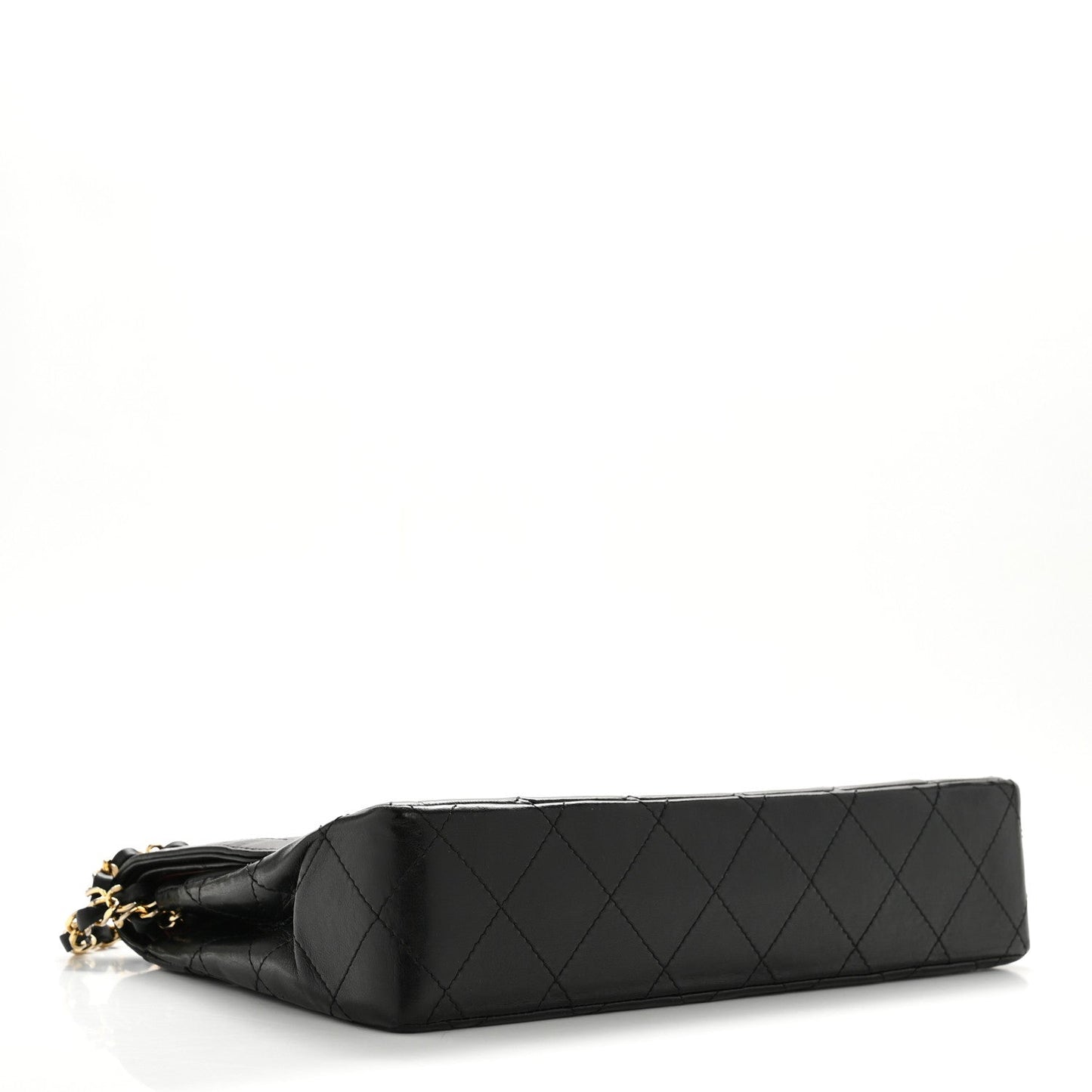 Lambskin Medium Double Flap Black