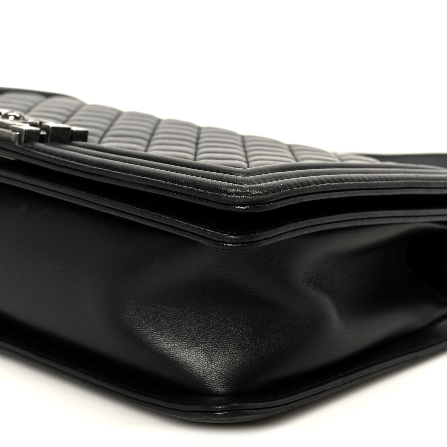 Calfskin Quilted Medium Boy Flap Black