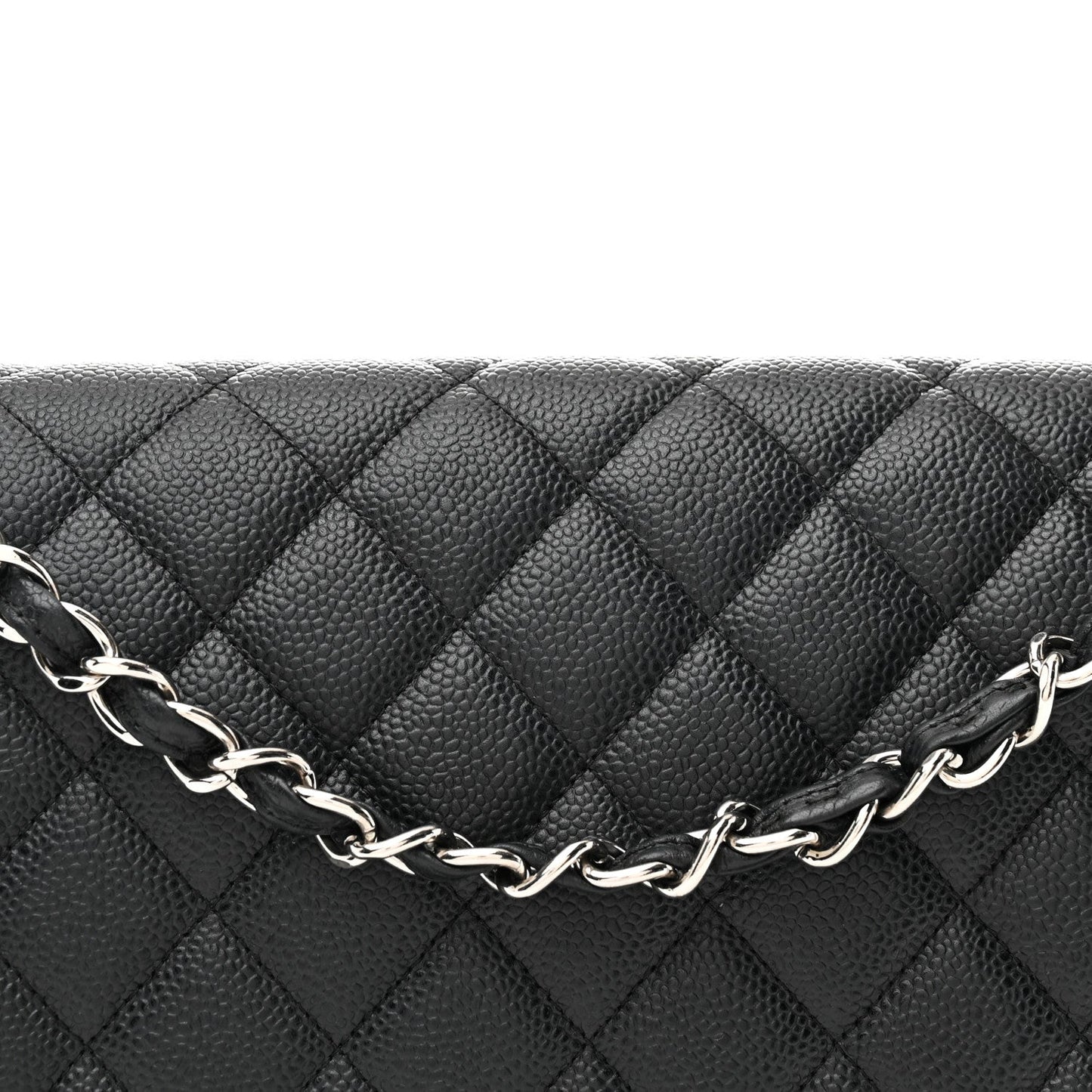 Caviar Quilted Maxi Double Flap Black