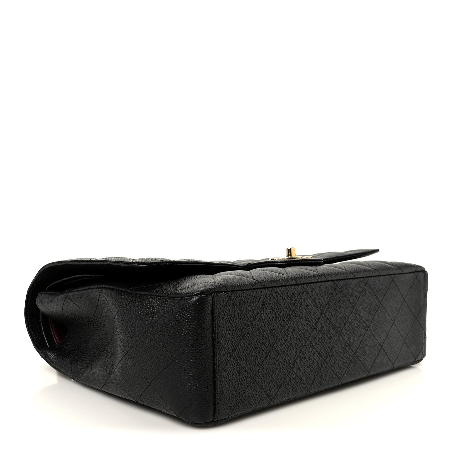 Caviar Quilted Maxi Double Flap Black