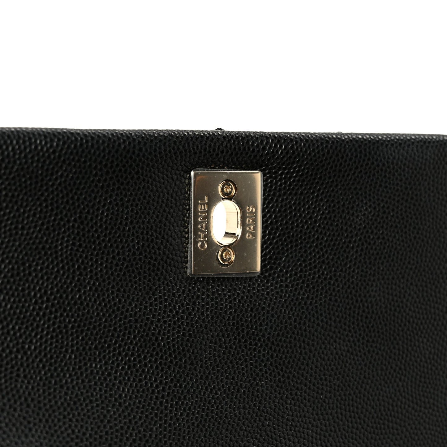 Caviar Quilted Mini Coco Handle Flap Black