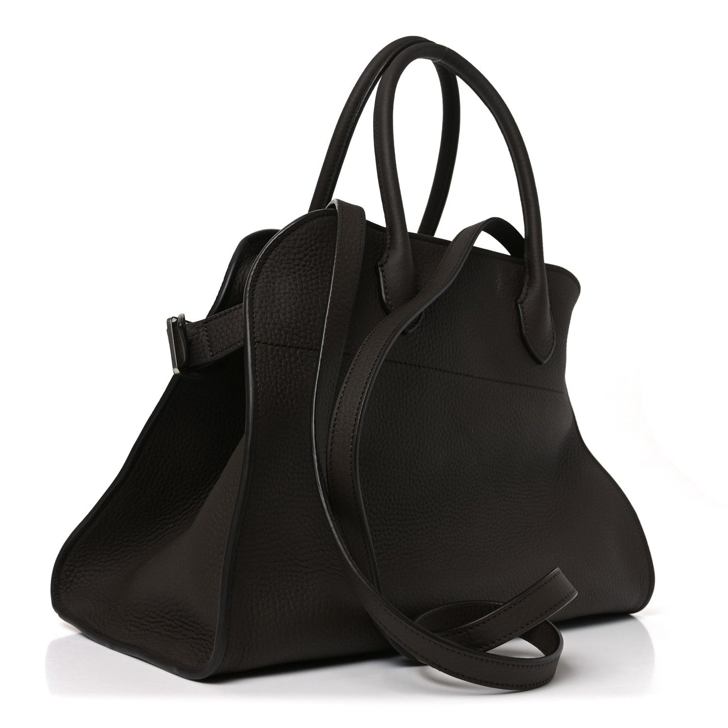 Matte Grained Calfskin Soft Margaux 12 Dark Chocolate