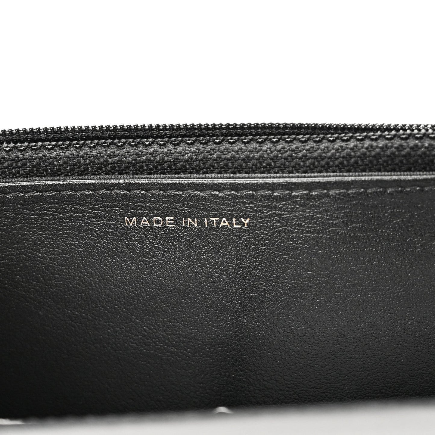 Calfskin Elaphe Double Chevron Mini Wallet On Chain WOC Black