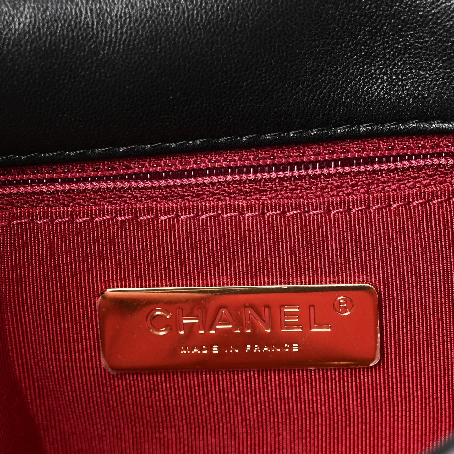 Lambskin Quilted Medium Chanel 19 Flap Black