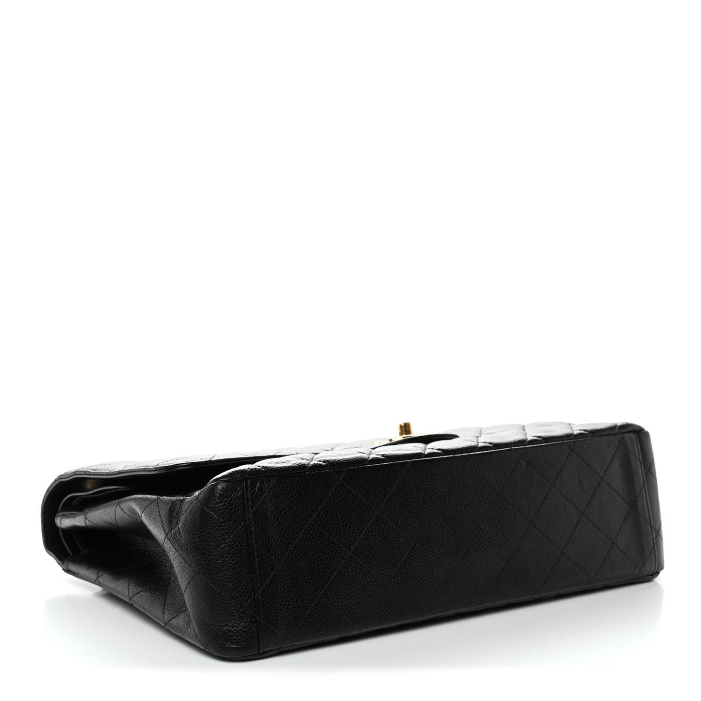 Caviar Quilted Maxi Double Flap Black
