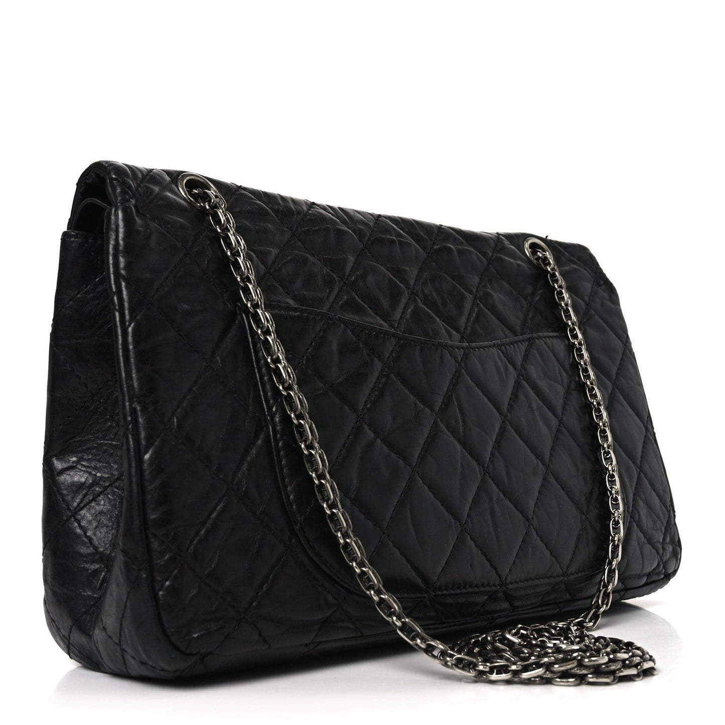 Aged Calfskin Quilted 2.55 Reissue 226 Flap Black