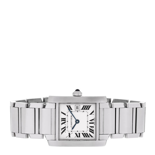 Stainless Steel 25mm Tank Francaise Quartz Watch