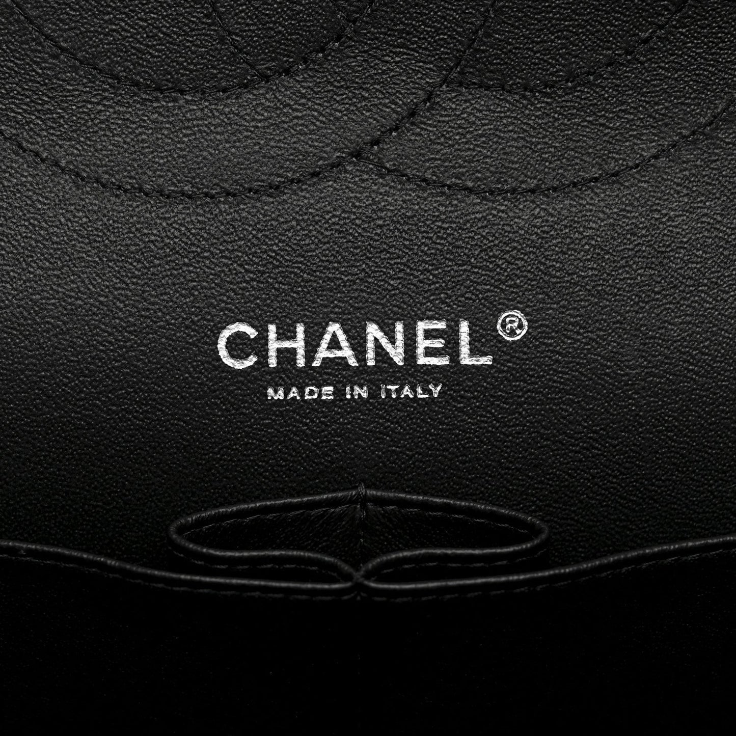 Patent Quilted Jumbo Double Flap Black
