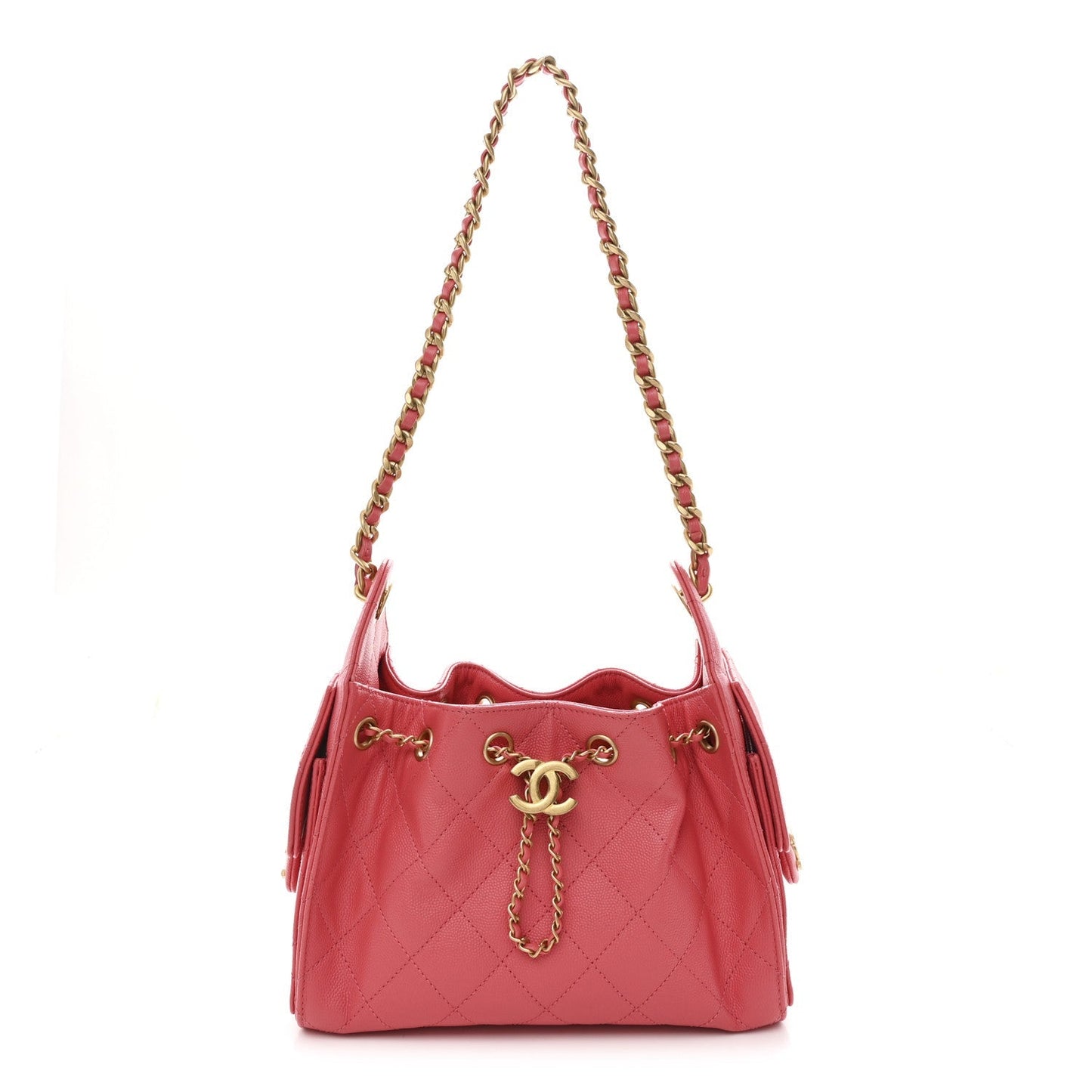 Caviar Quilted Mini Chanel 25 Handbag Coral