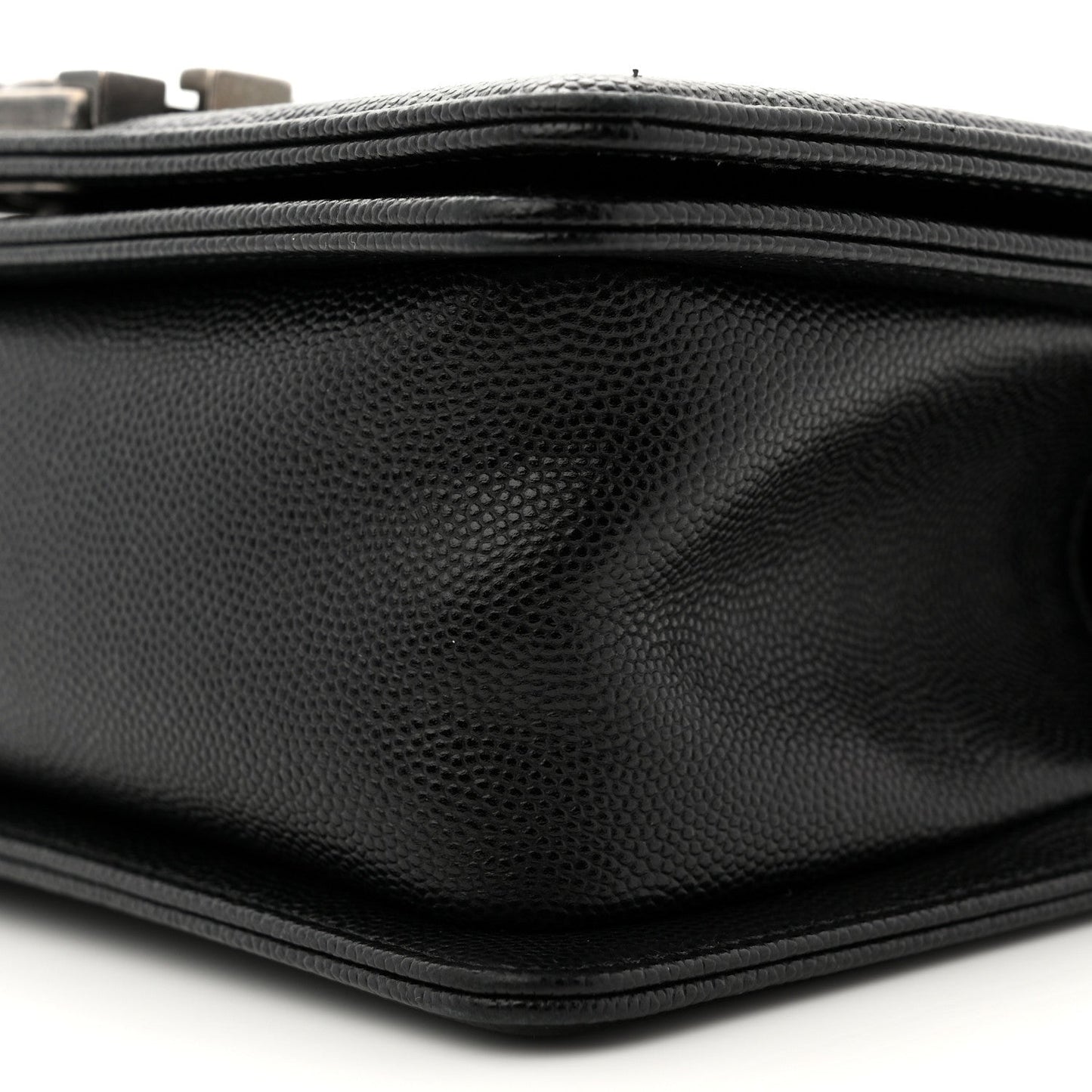 Caviar Quilted Small Boy Flap Black