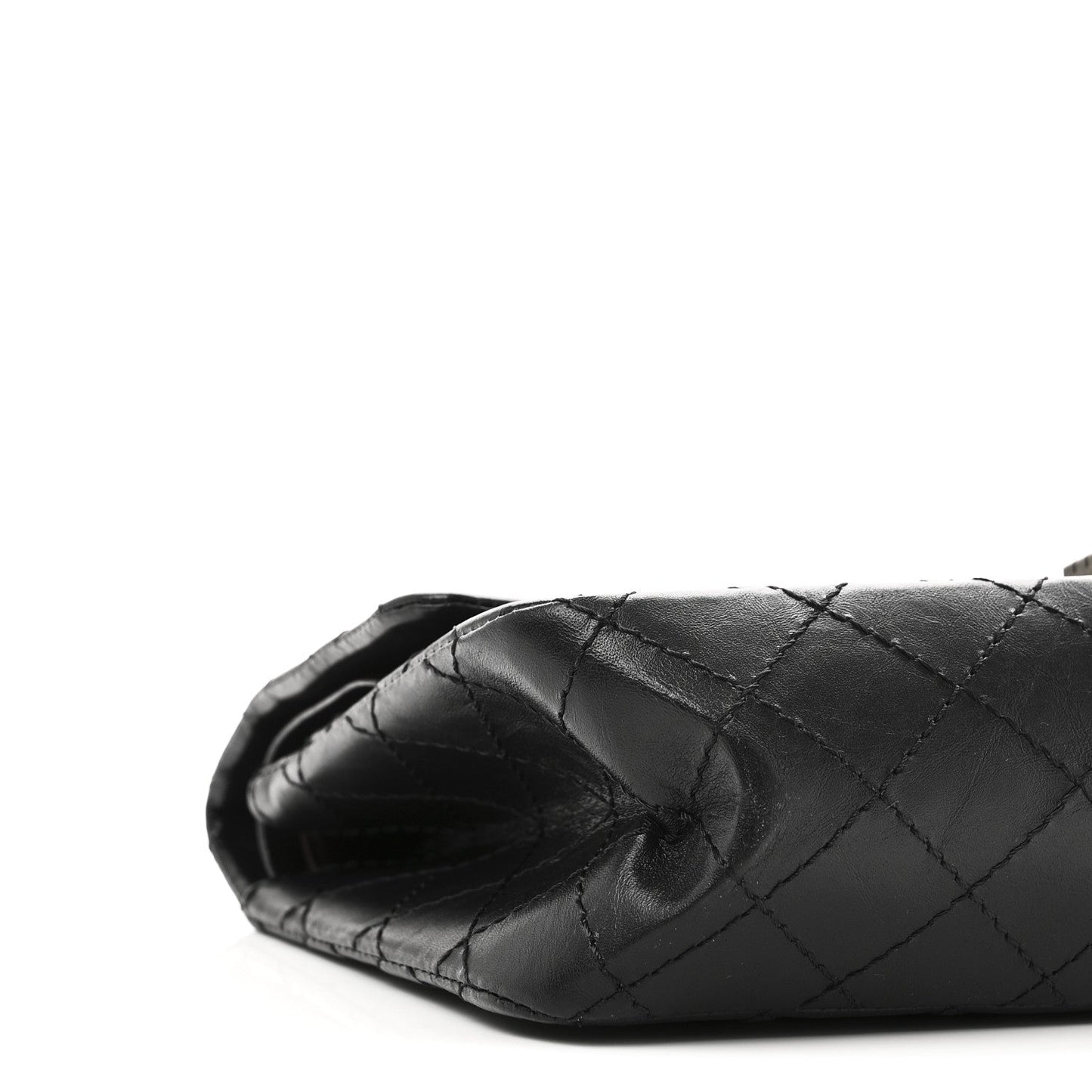Aged Calfskin Quilted 2.55 Reissue 225 Flap Black