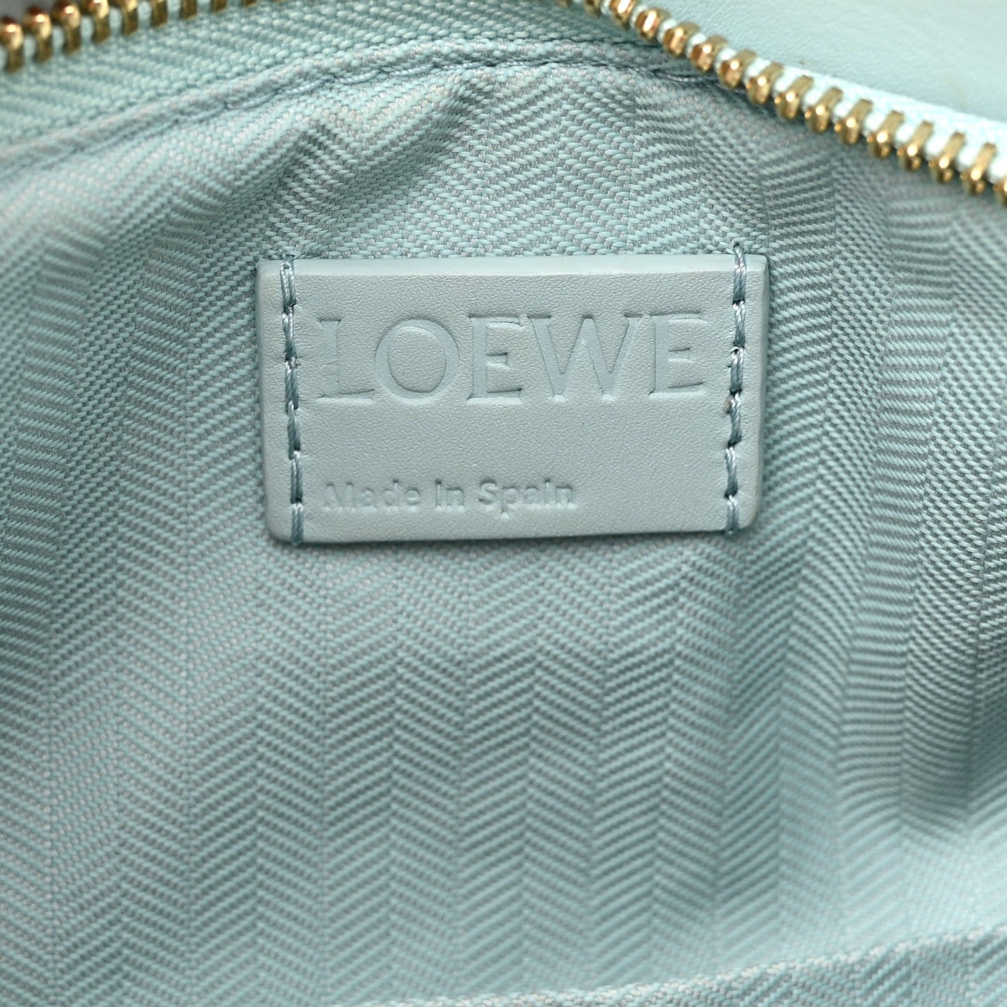 Grained Calfskin Small Puzzle Bag Aquamarine