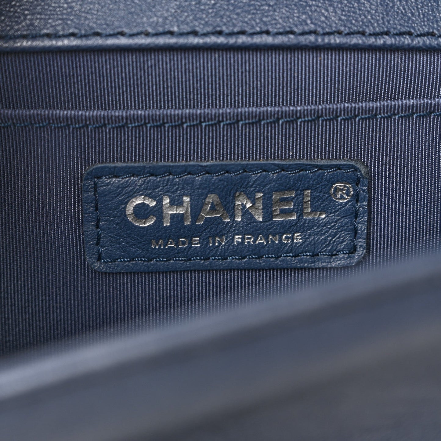 Lambskin Quilted Medium Top Handle Boy Flap Blue