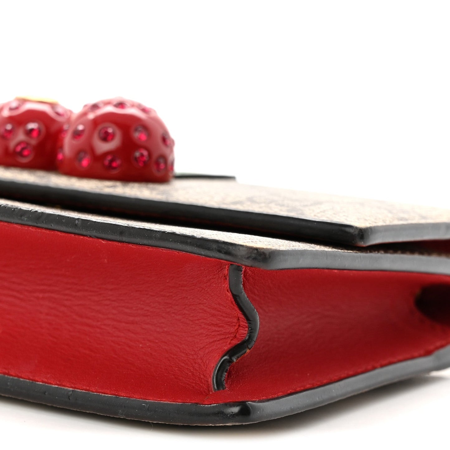 GG Supreme Monogram Mini Cherry Chain Bag