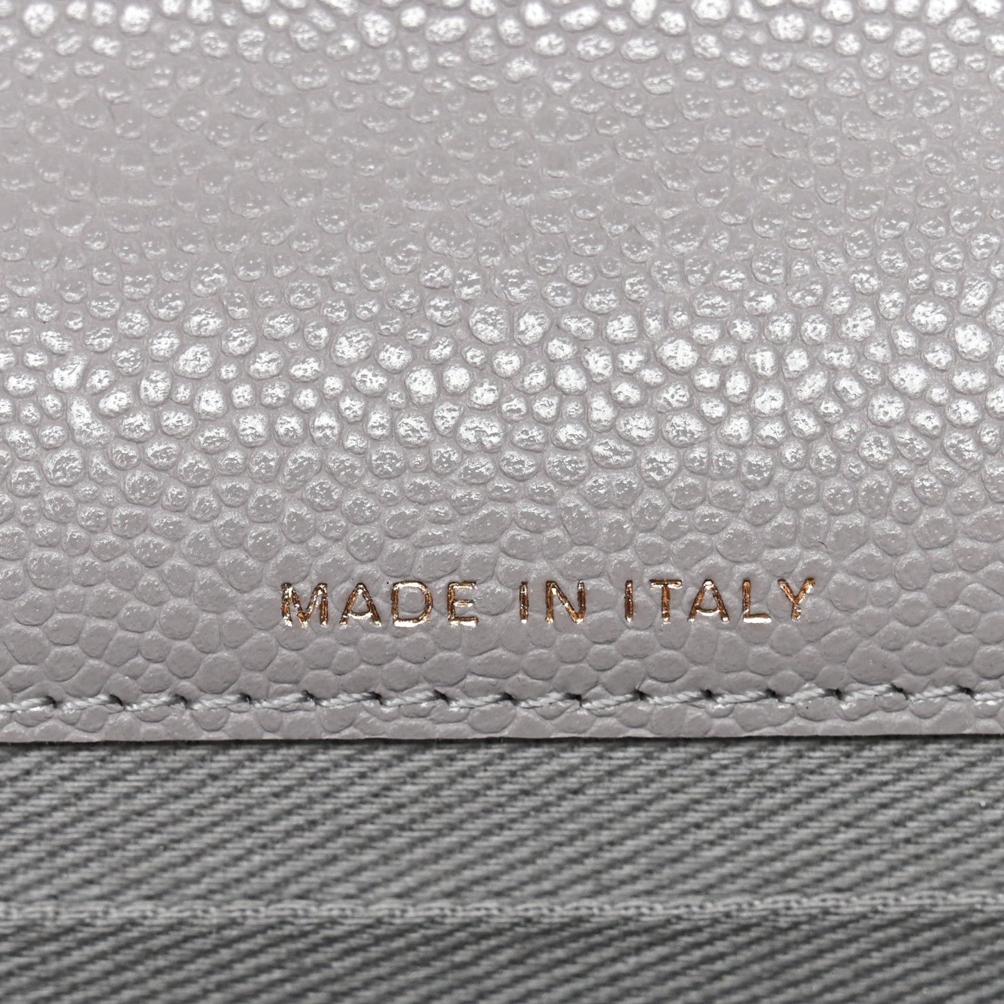 Caviar Quilted Mini Business Affinity Flap Grey
