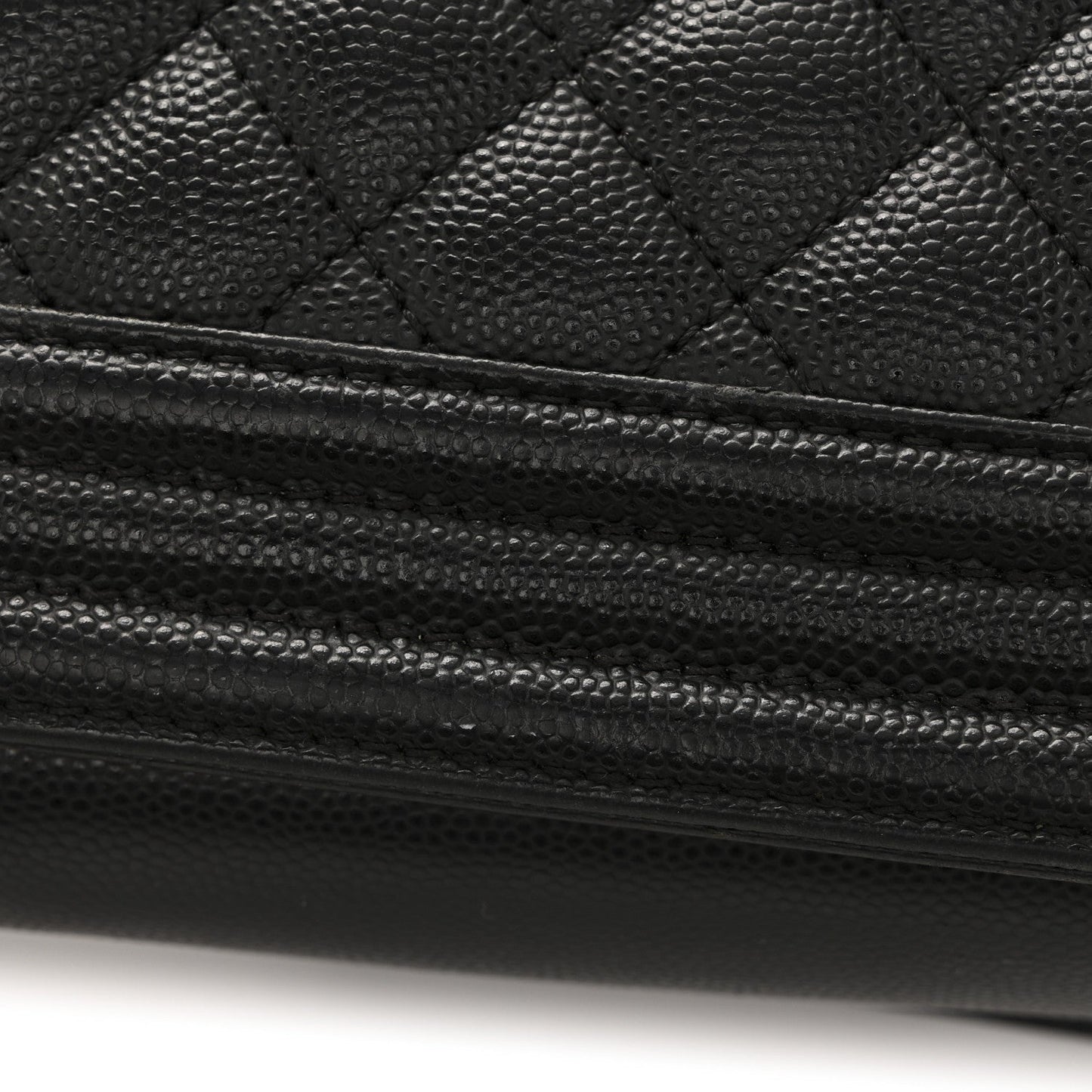 Caviar Quilted Small Boy Flap Black