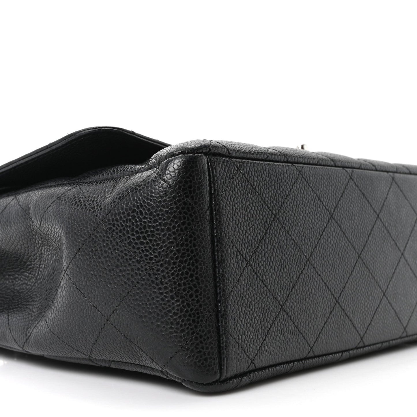 Caviar Quilted Maxi Double Flap Black