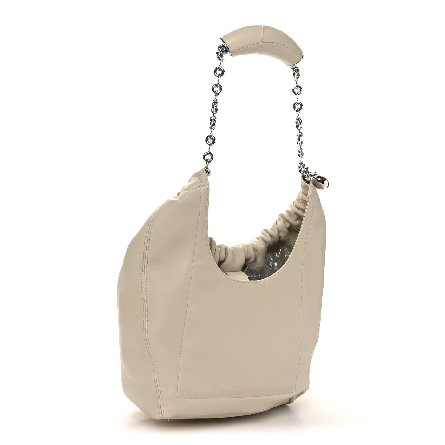 Buttery Nappa Lambskin Small Squeeze Bag Sea Salt