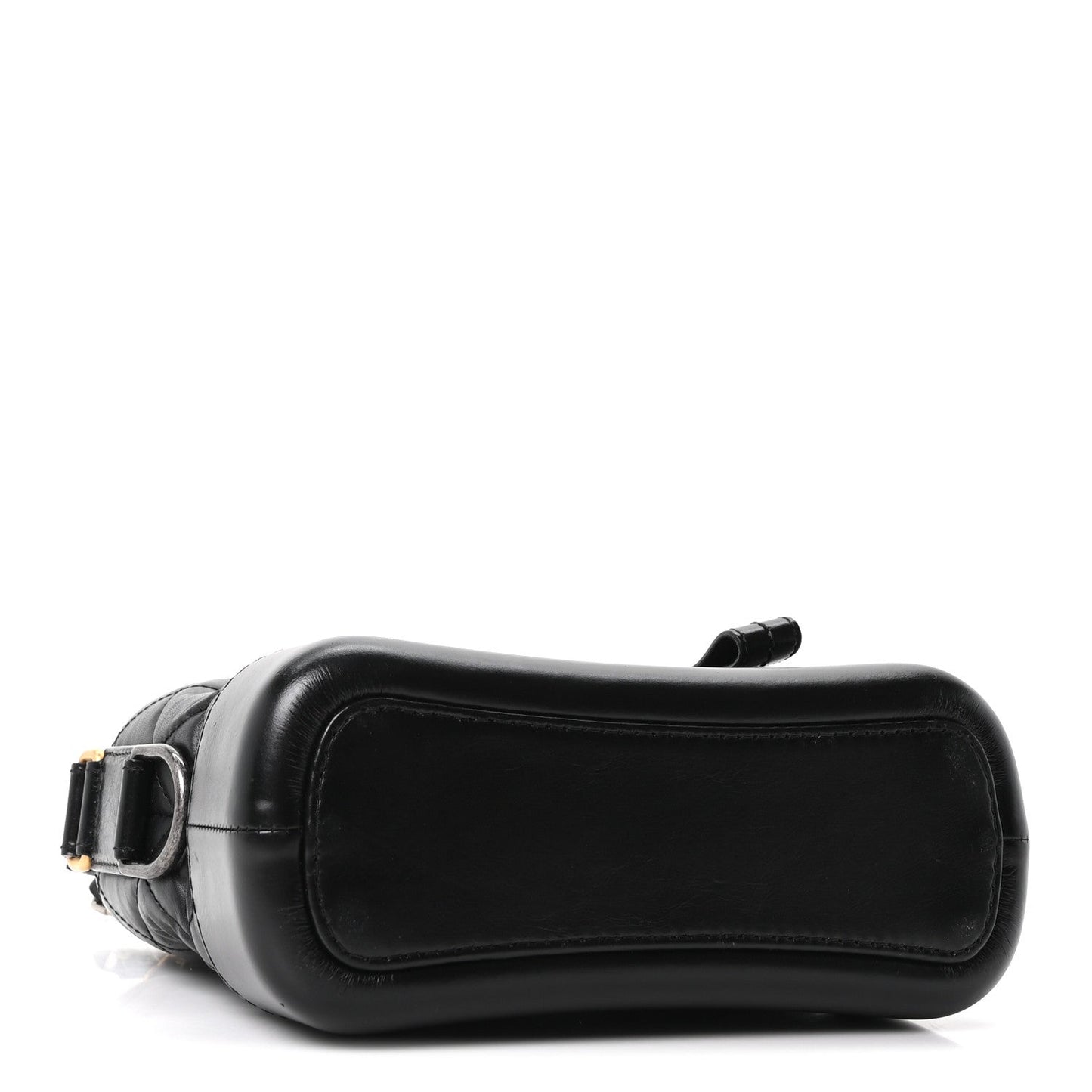 Aged Calfskin Quilted Small Gabrielle Hobo Black