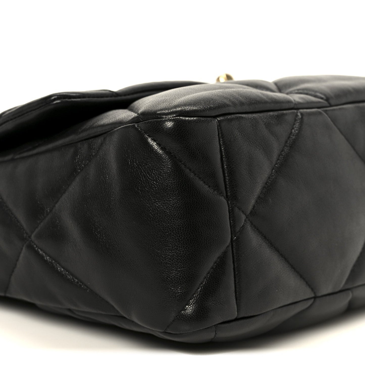 Lambskin Quilted Large Chanel 19 Flap Black