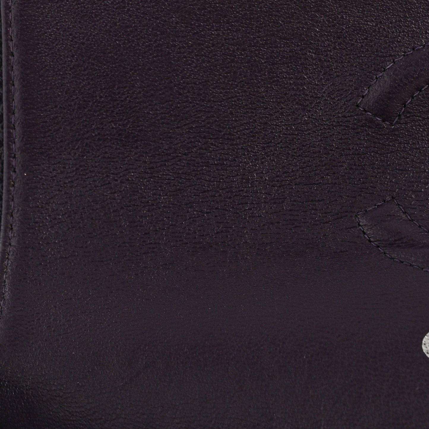Caviar Quilted Small Double Flap Dark Purple