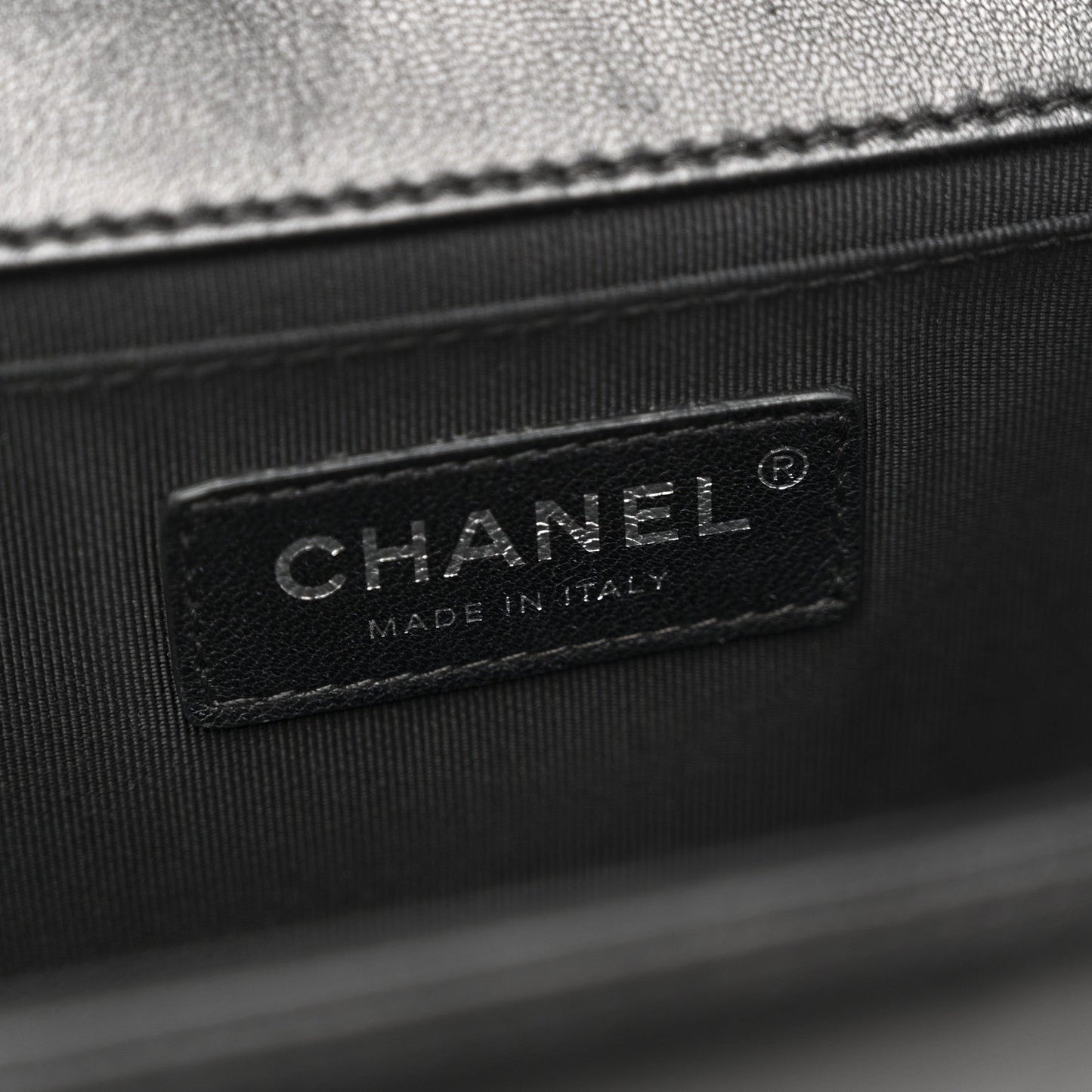 Lambskin Quilted Medium Boy Flap Black